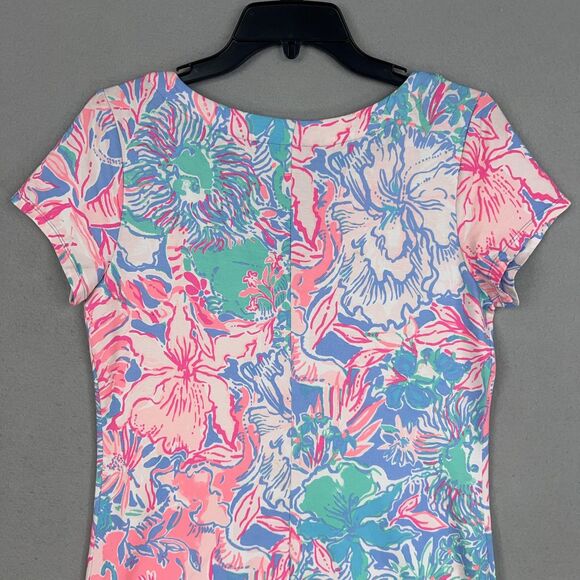Lilly Pulitzer Dress Womens Medium Sophiletta UPF 50+  Blue Peri Resort Preppy - Picture 10 of 15